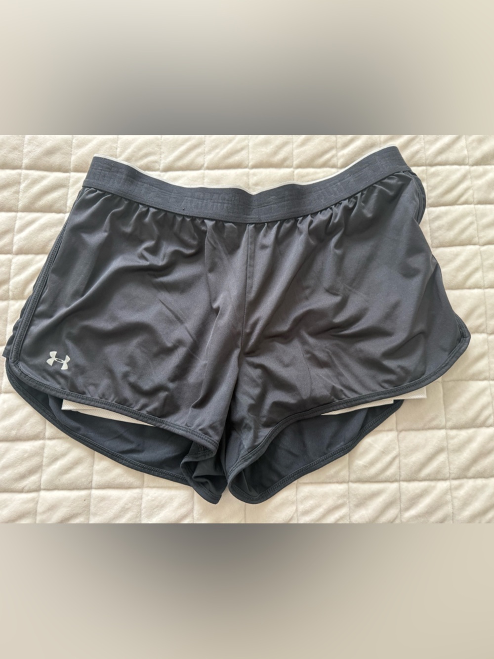 Under Armour Black and White HeatGear Mesh Training Shorts